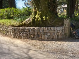 Curved Dry Stone Wall
